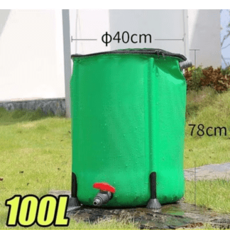 200L 100L Rain Barrel Collapsible Rainwater Harvest Water Tank Garden Strong PVC Foldable Collection Tank Container with Runoff